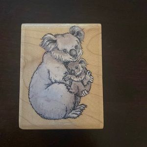 Rubber Stampede Koala Bear Holding Baby